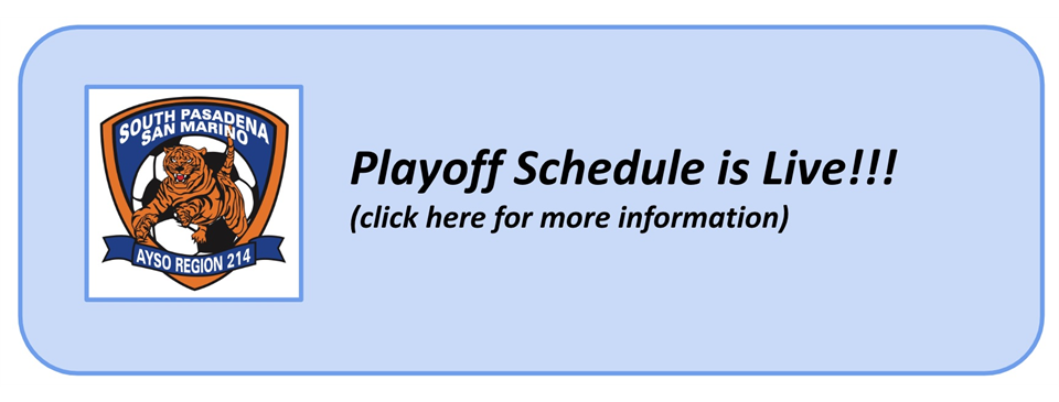 Playoff Schedule!